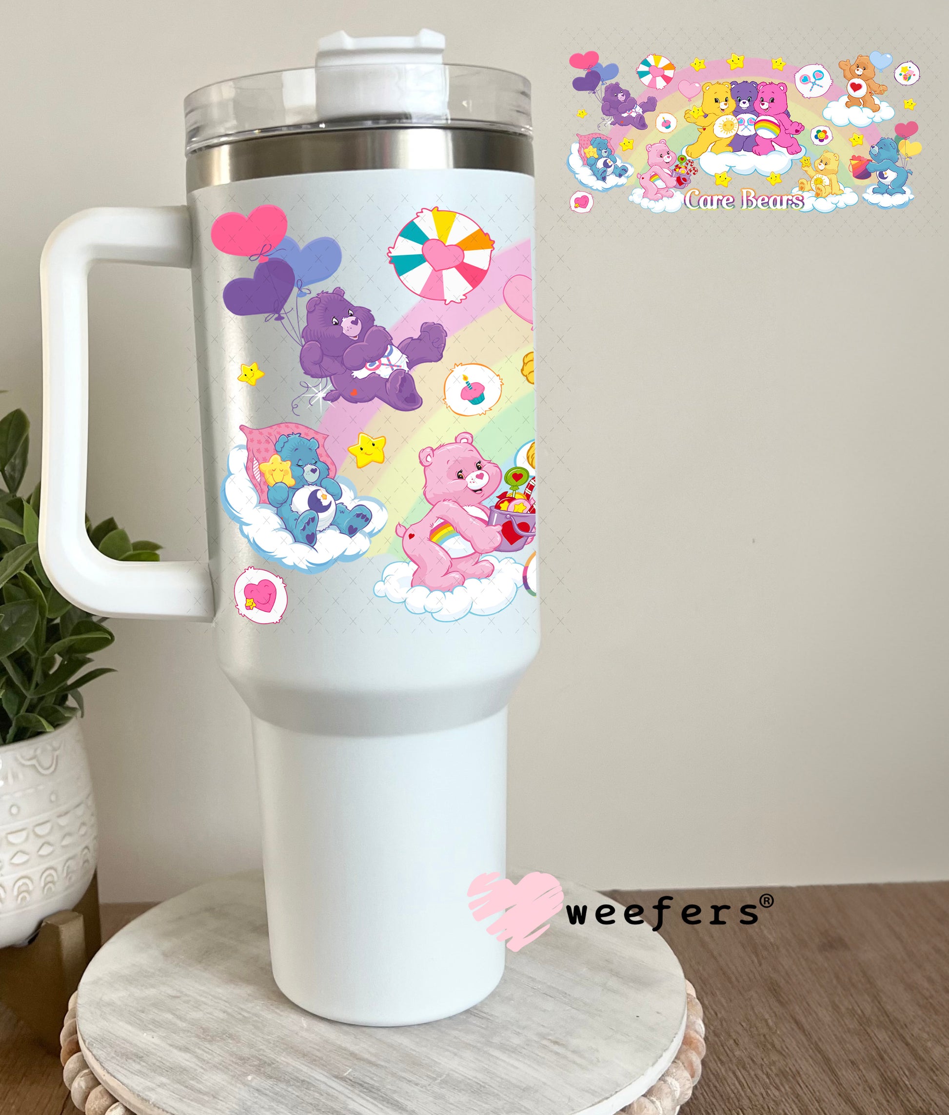 UV DTF Cup Wrap – Bears Care 40oz Tumbler Cup Wrap Weefers