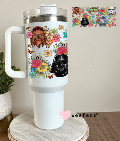 UV DTF Cup Wrap – Star Wars Friends 40oz Tumbler Cup Wrap Weefers