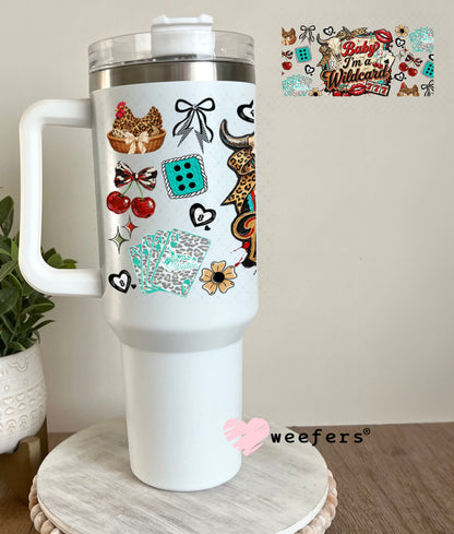 UV DTF Cup Wrap – Baby I'm a Wildcard - Weefers Exclusive 40oz Tumbler Wrap Weefers