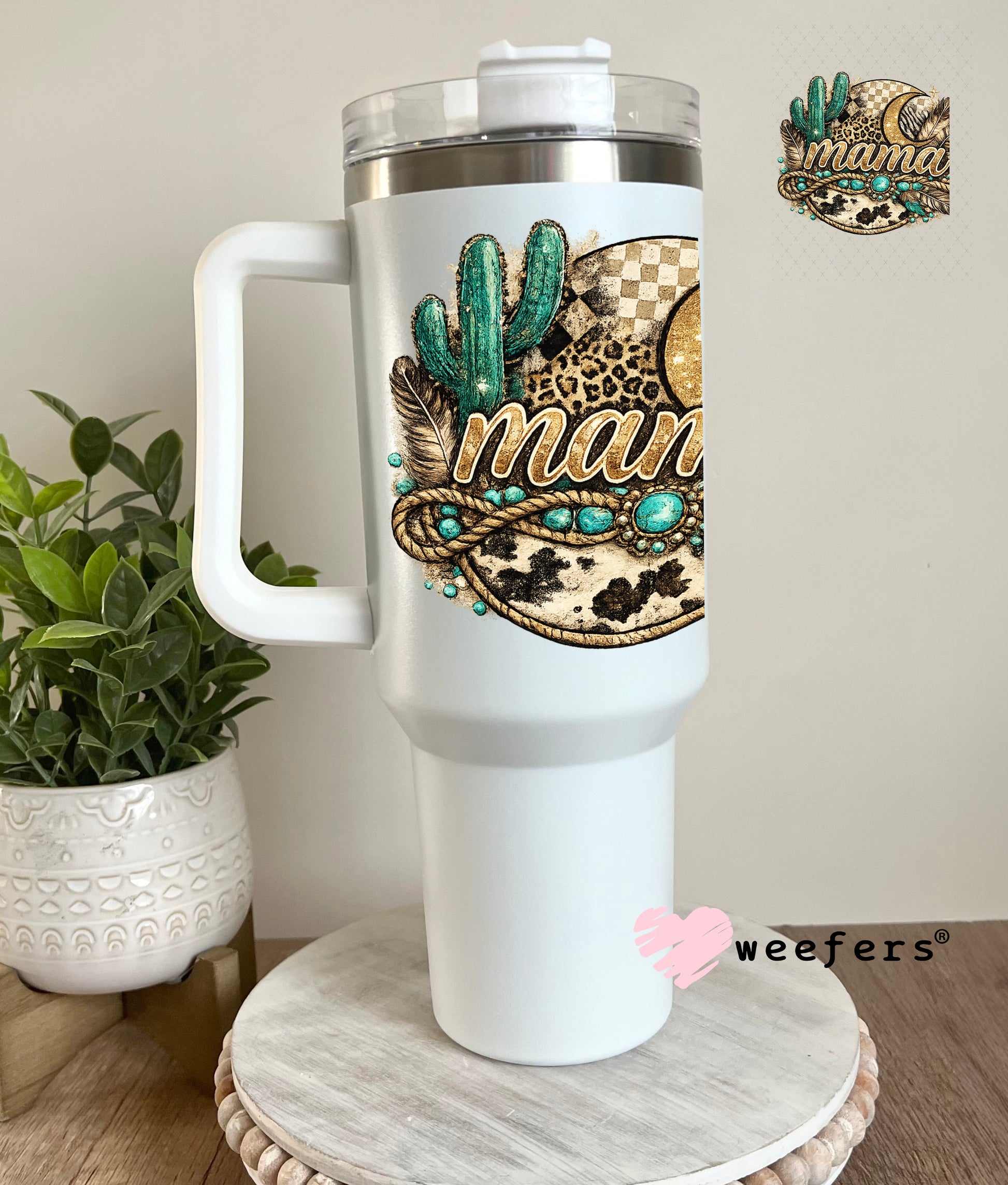 UV DTF Decal - Mama Western 40oz Tumbler Decal Weefers