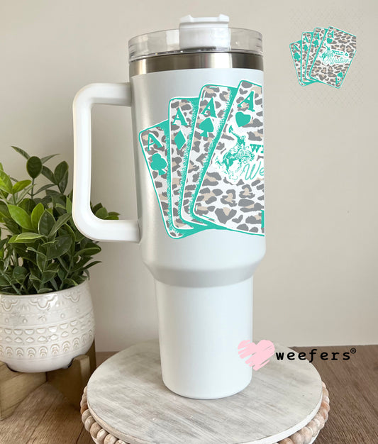 UV DTF Decal - Wild Western Cards 40oz Tumbler Decal Weefers