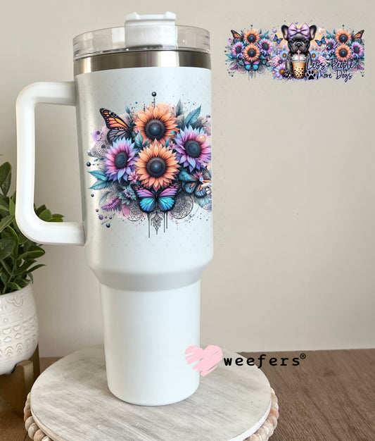 UV DTF Cup Wrap – Frenchie Less People More Dogs 40oz Tumbler Cup Wrap Weefers