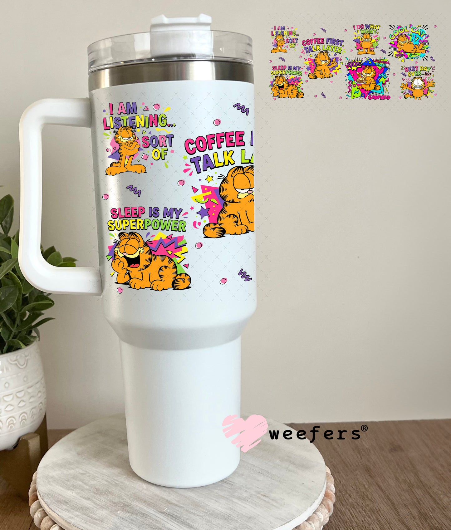 UV DTF Cup Wrap – Grumpy Cat Quotes 40oz Tumbler Cup Wrap Weefers