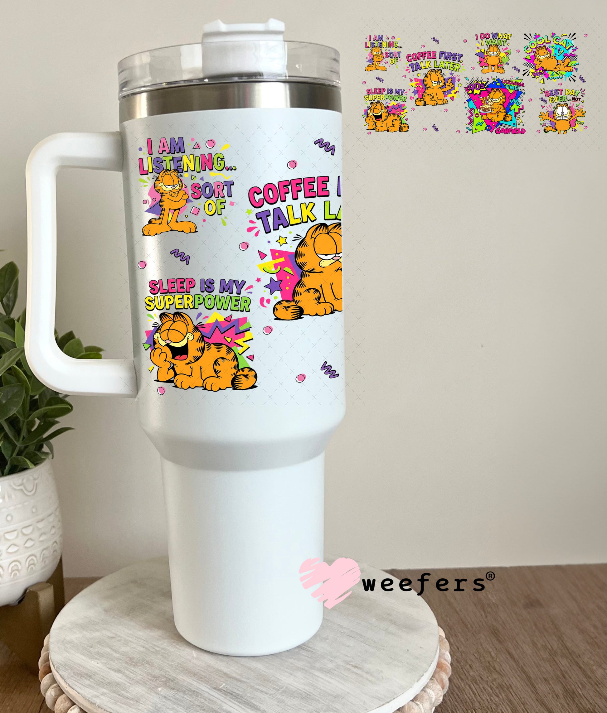 UV DTF Cup Wrap – Grumpy Cat Quotes 40oz Tumbler Cup Wrap Weefers