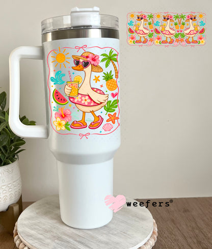 UV DTF Cup Wrap – Bougie Summer Ducks 40oz Tumbler Cup Wrap Weefers
