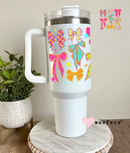 UV DTF Decal - Retro Bright Bows