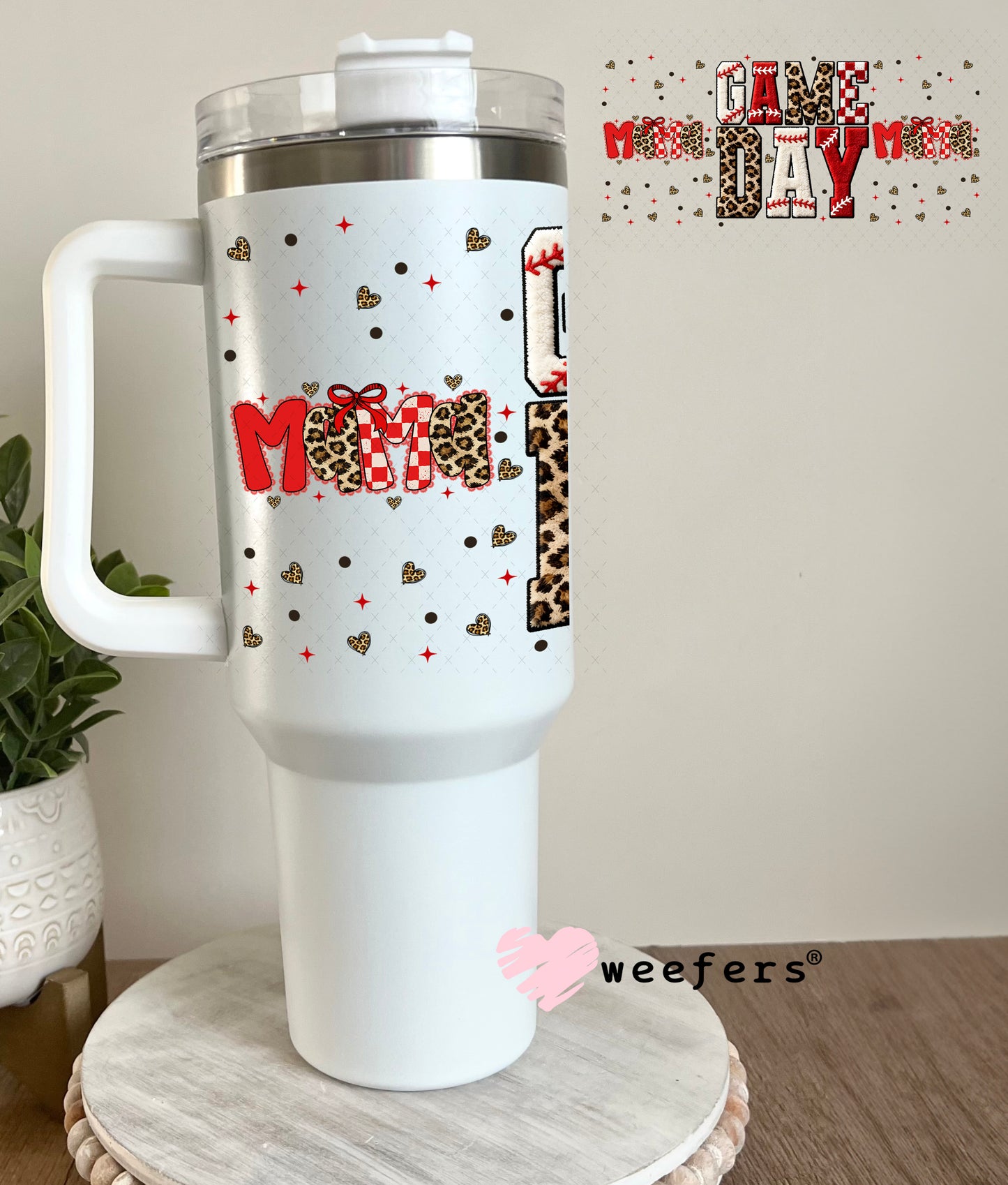 UV DTF Cup Wrap – Game Day Mama Baseball - Weefers Exclusive 40oz Tumbler Cup Wrap Weefers