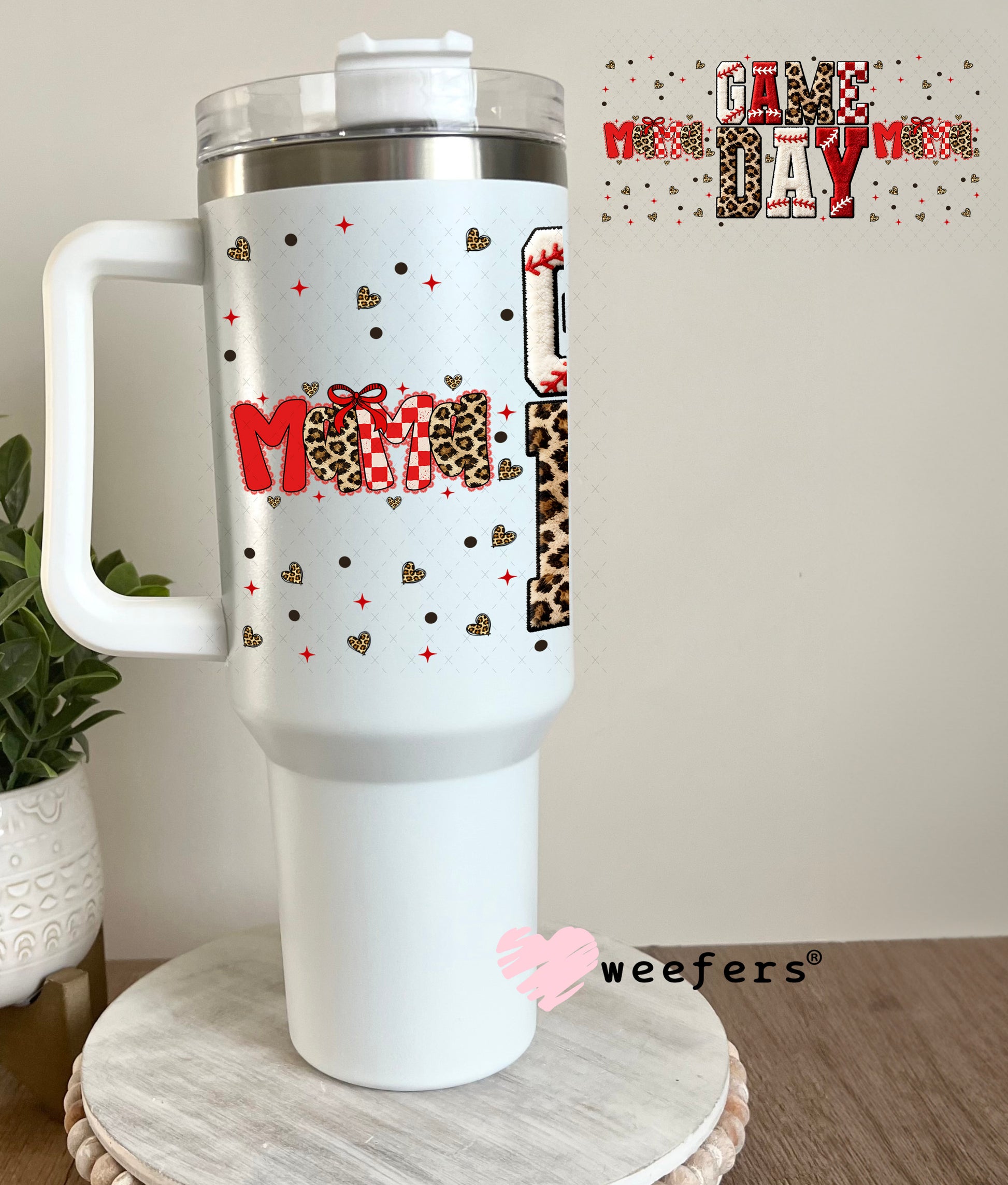 UV DTF Cup Wrap – Game Day Mama Baseball - Weefers Exclusive 40oz Tumbler Cup Wrap Weefers
