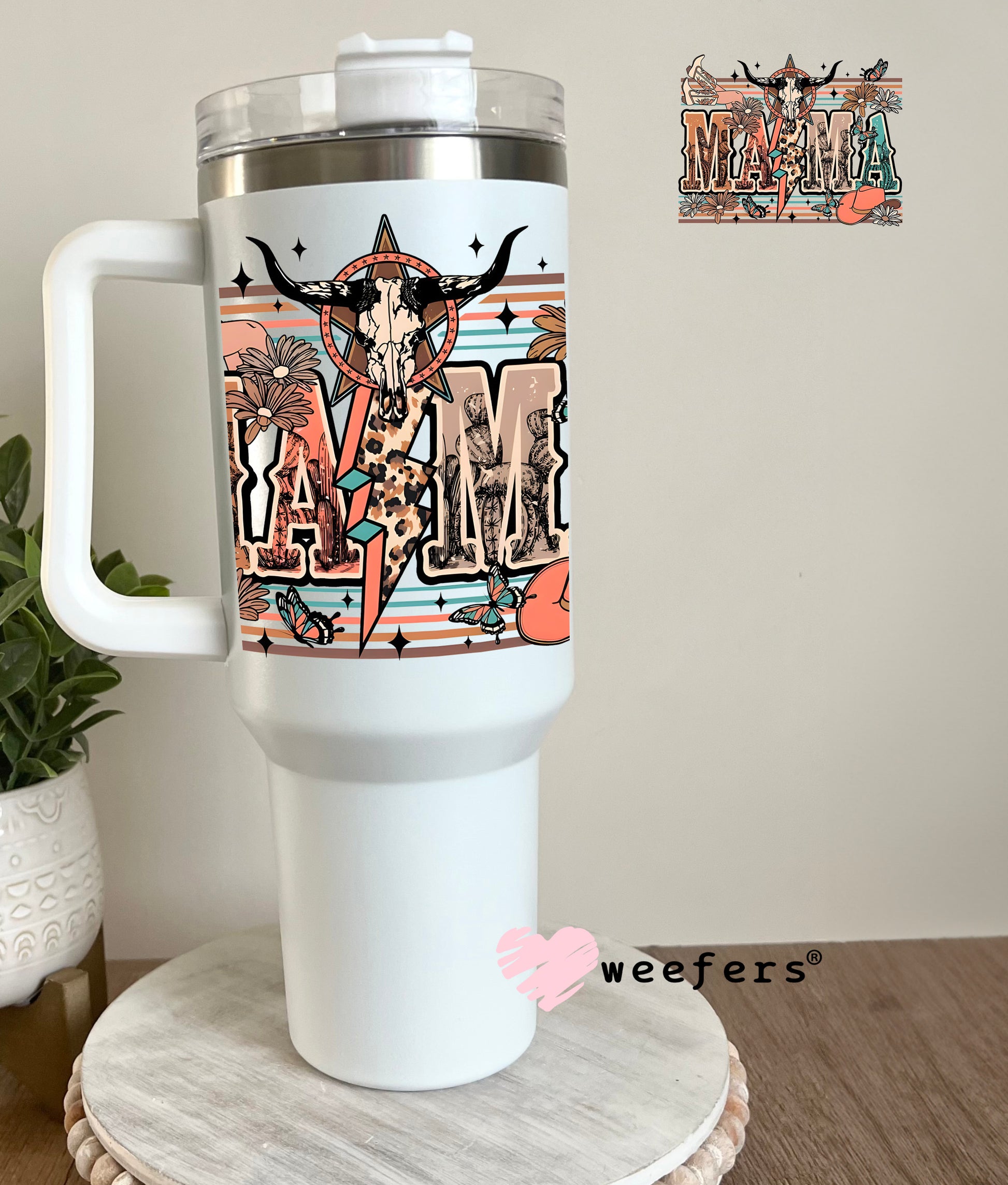 Aztec Mama UV DTF 40oz Tumbler Decal