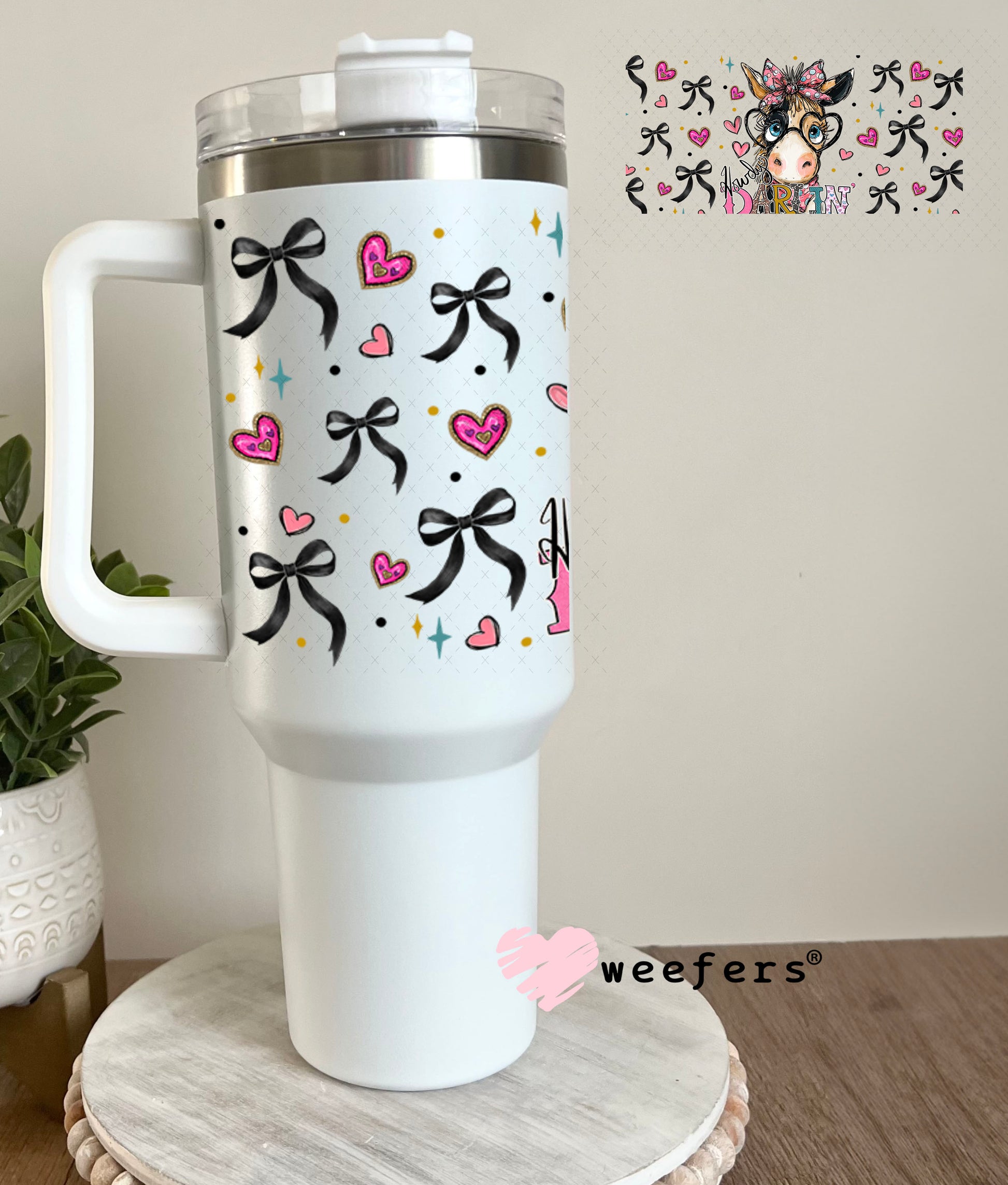 UV DTF Cup Wrap – Howdy Darlin Donkey - Weefers Exclusive 40oz Tumbler Wrap Weefers