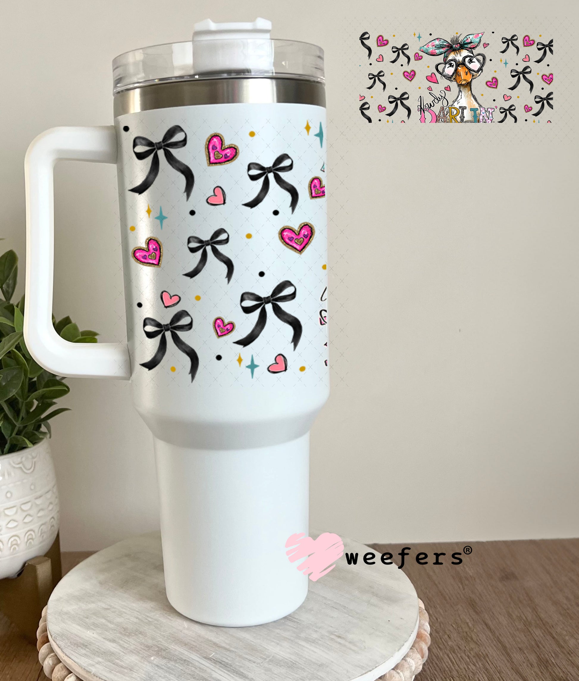 UV DTF Cup Wrap – Howdy Darlin Duck - Weefers Exclusive 40oz Tumbler Cup Wrap Weefers