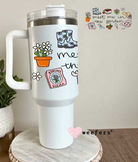 UV DTF Cup Wrap – Meet Me in The Garden 40oz Tumbler Cup Wrap Weefers
