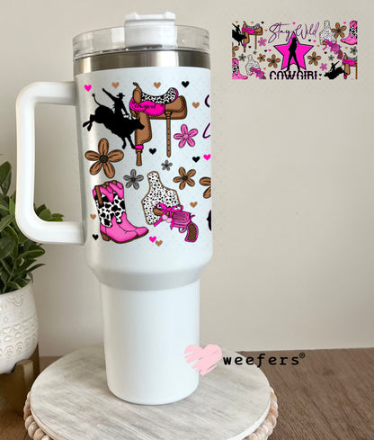 UV DTF Cup Wrap – Stay Well Cowgirls 40oz Tumbler Cup Wrap Weefers