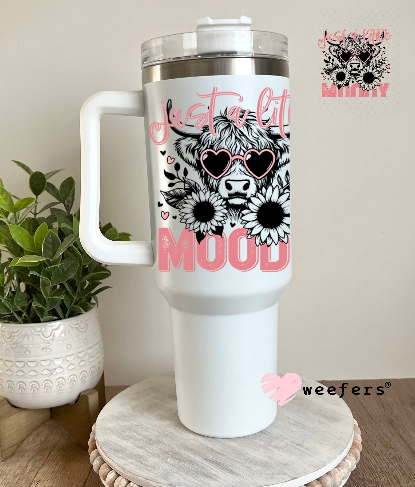 UV DTF Decal - Just a Little Moody 40oz Tumbler Decal Weefers