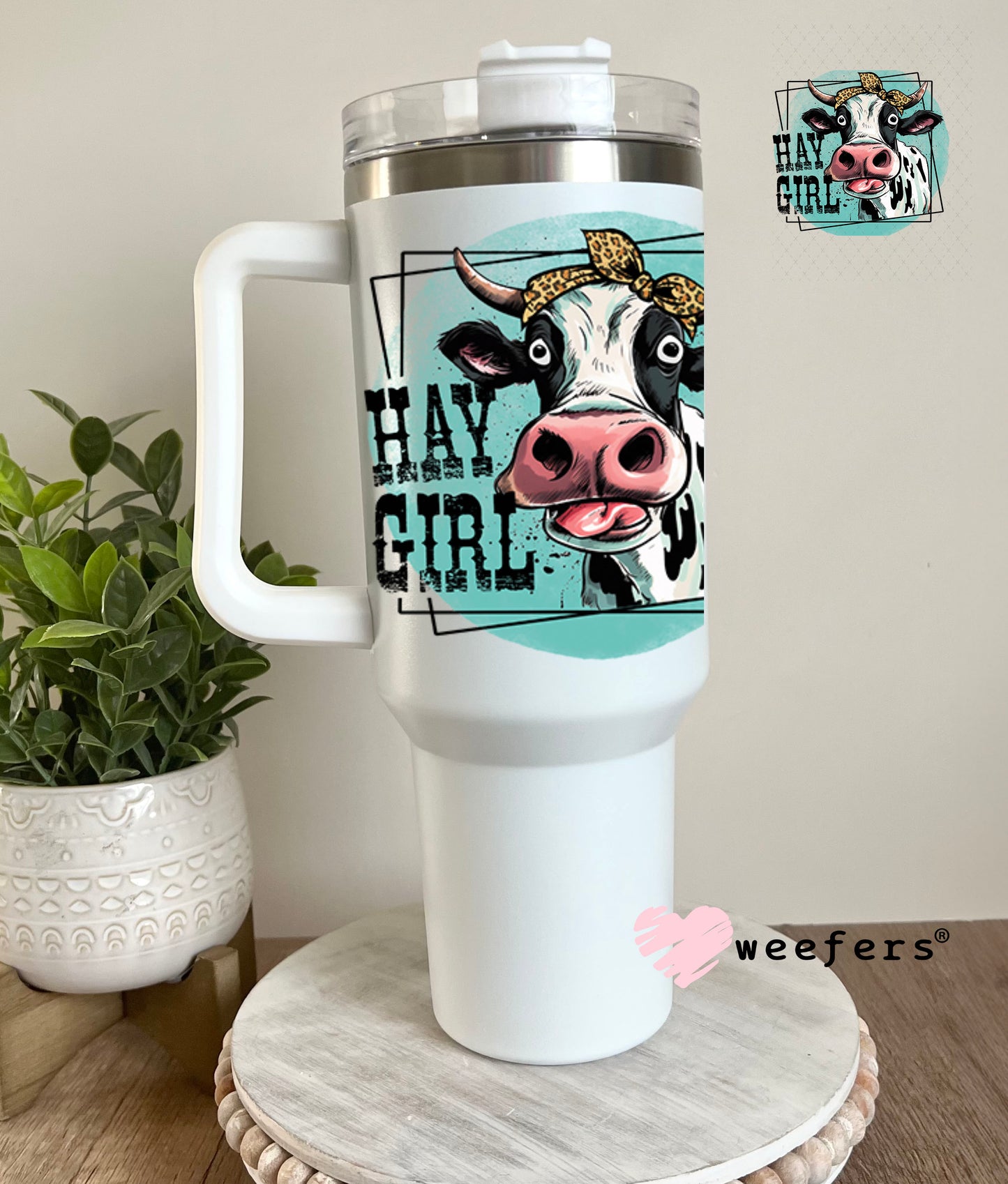 UV DTF Decal - Hay Girl 40oz Tumbler Decal Weefers