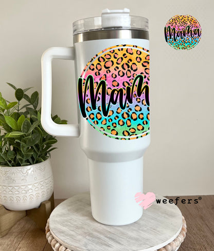 UV DTF Decal - Mama Cheetah Ombre 40oz Tumbler Decal Weefers