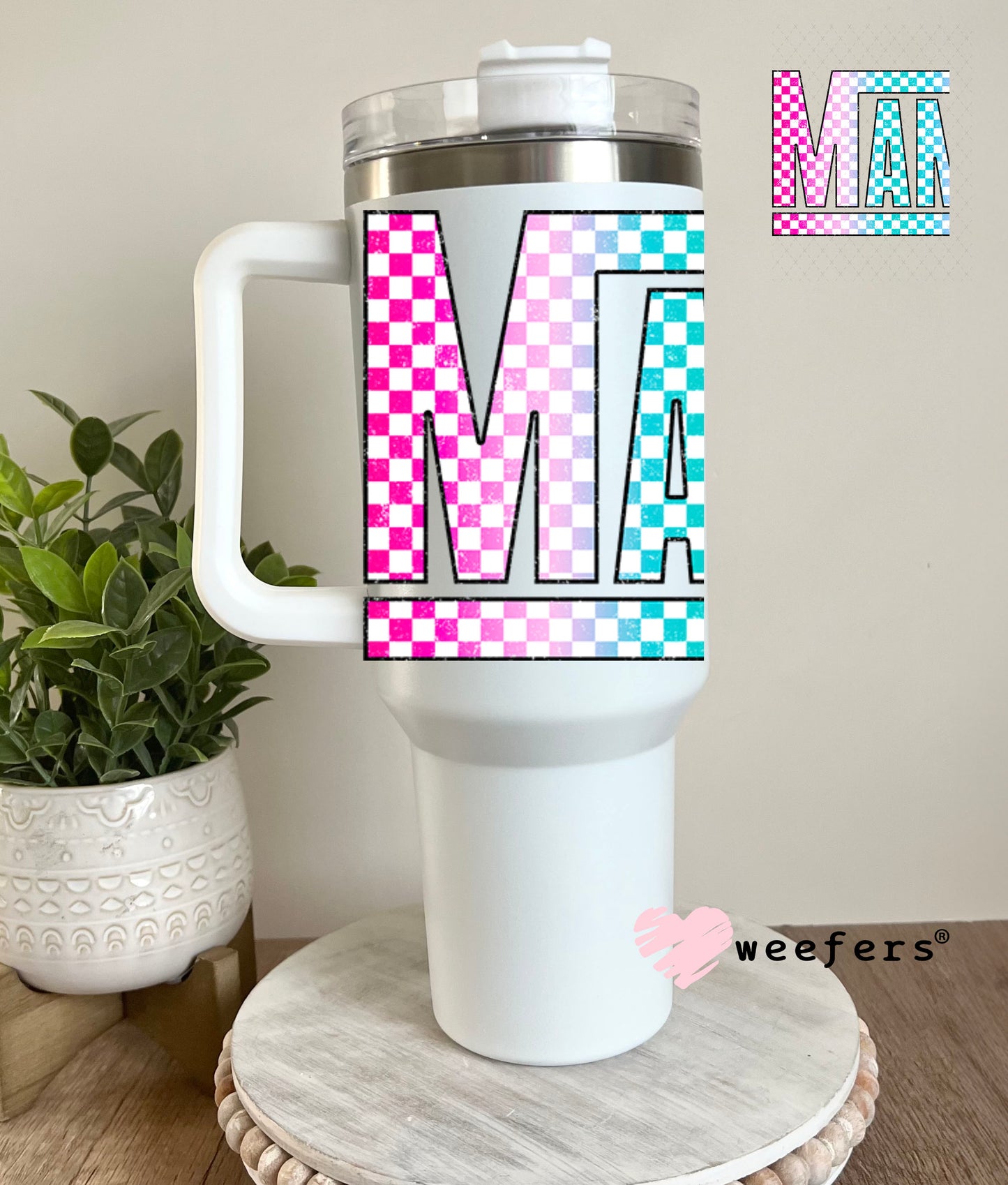 UV DTF Decal - Mama Retro 40oz Tumbler Decal Weefers
