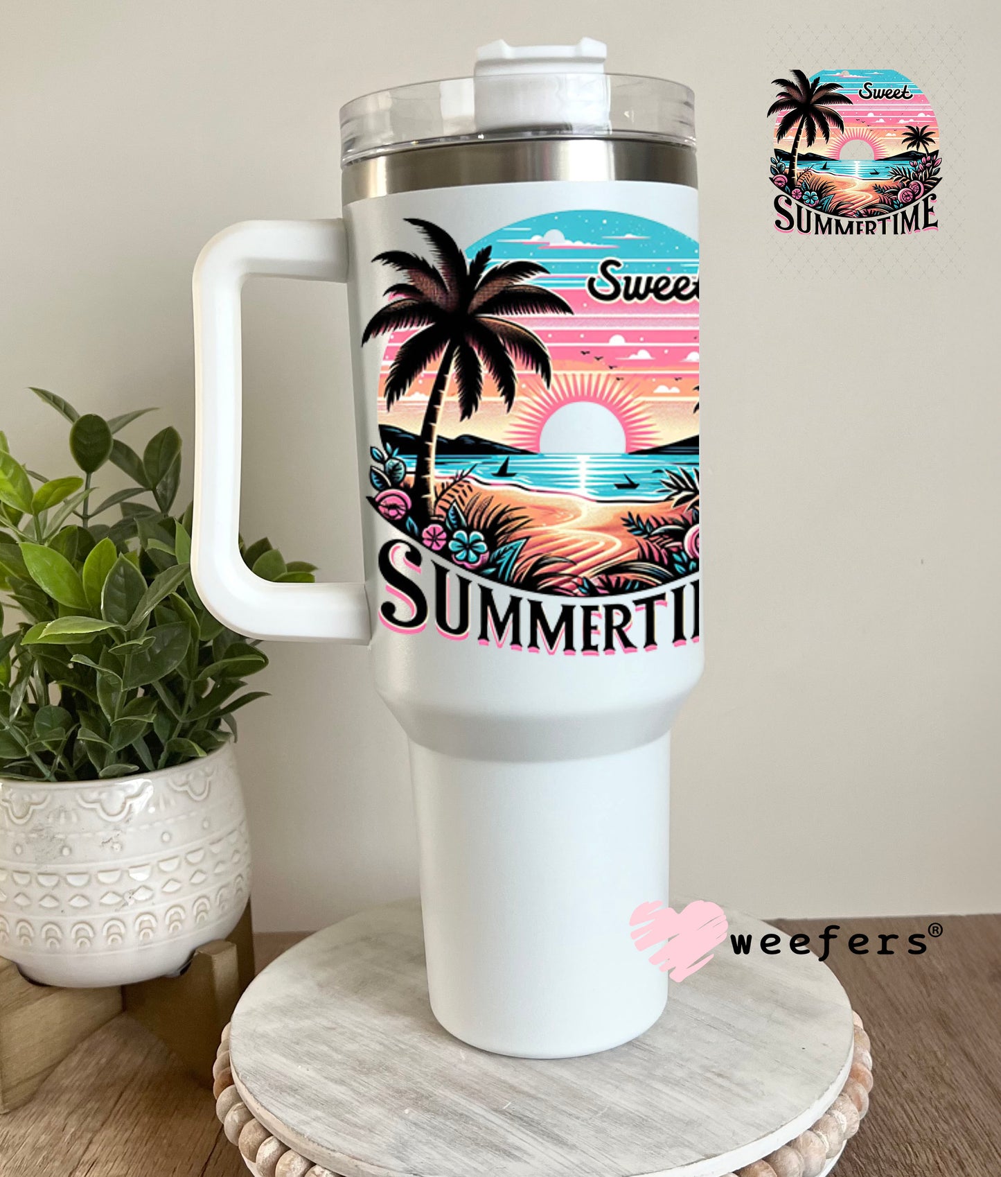 UV DTF Decal - Summertime 40oz Tumbler Decal Weefers