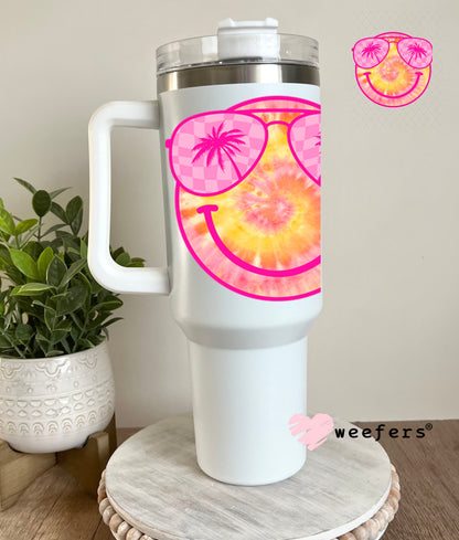 UV DTF Decal - Summer Smile Face 40oz Tumbler Decal Weefers