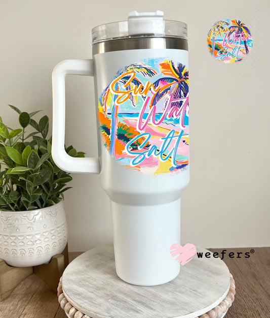 UV DTF Decal - Sun Water Salt 40oz Tumbler Decal Weefers