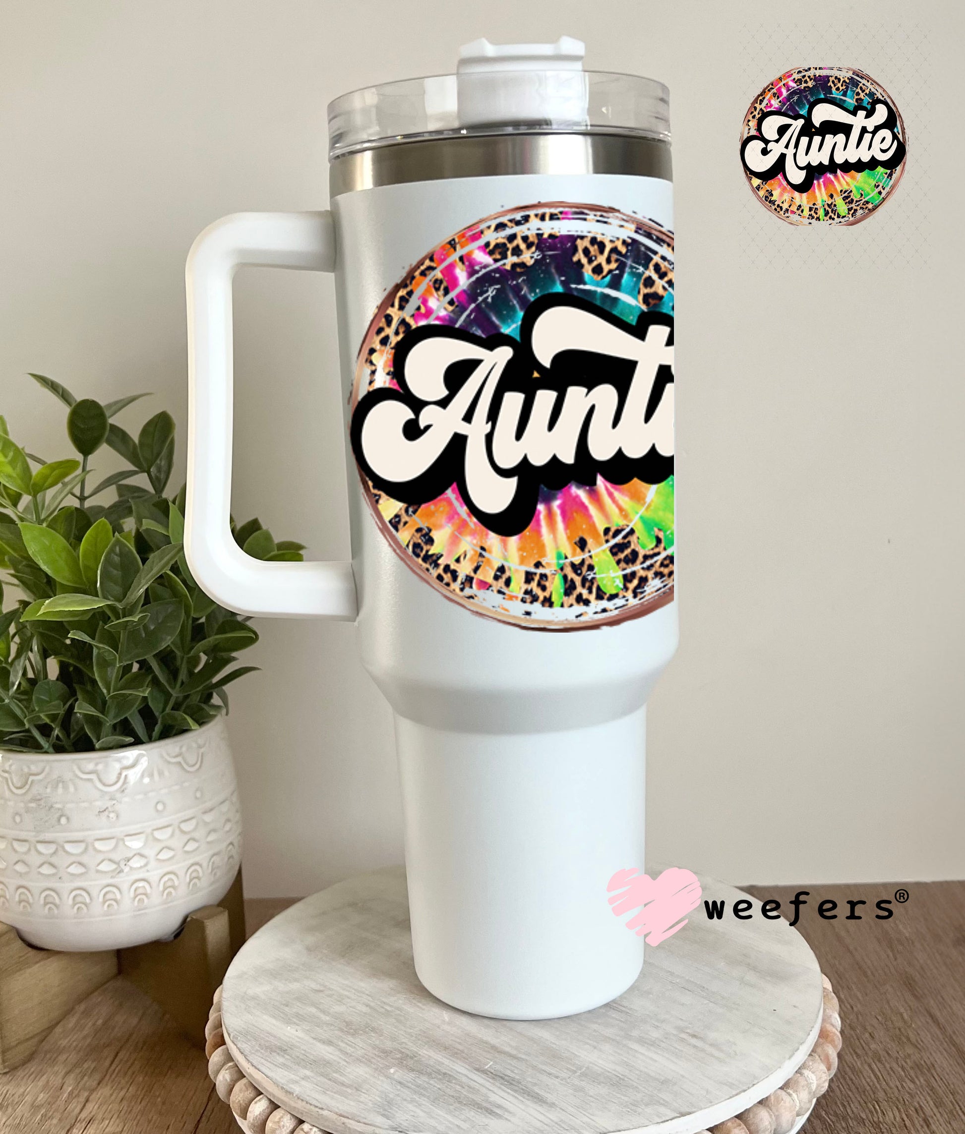 UV DTF Decal - Auntie 40oz Tumbler Decal Weefers