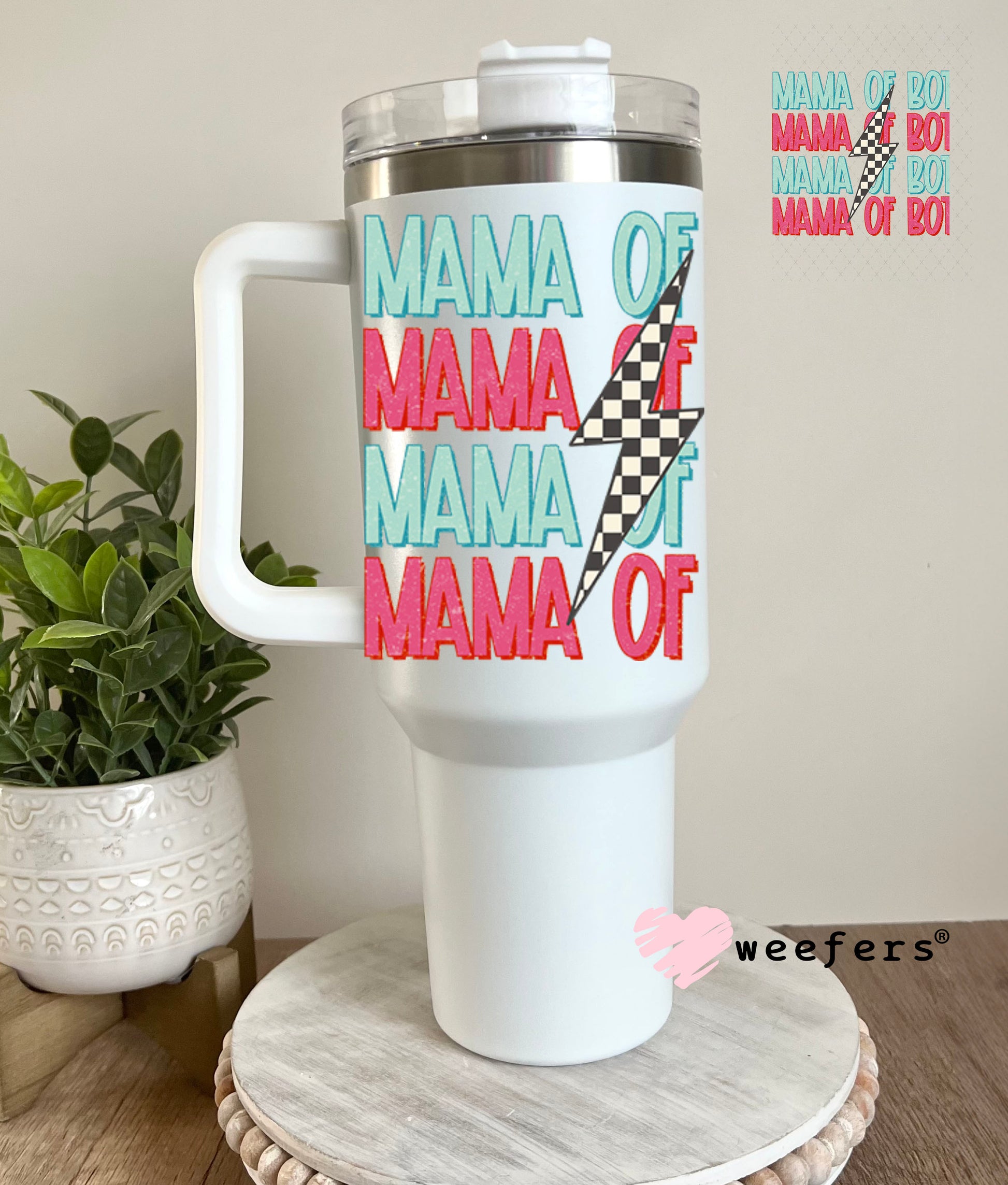 UV DTF Decal - Mama of Both 40oz Tumbler Decal Weefers