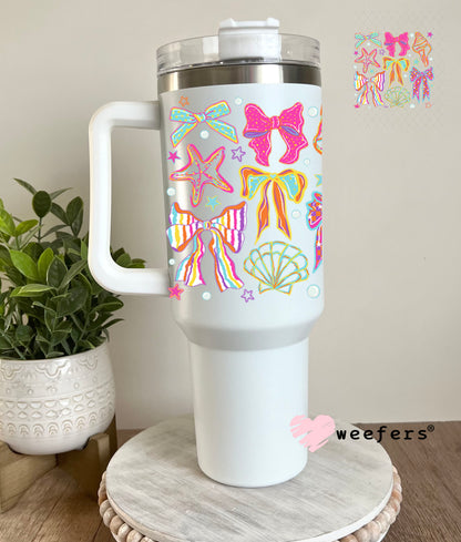 UV DTF Decal - Seashell Bows 40oz Tumbler Decal Weefers