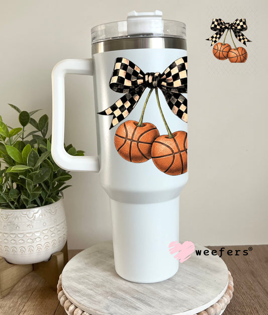 UV DTF Decal - Basketball Cherry 40oz Tumbler Decal Weefers