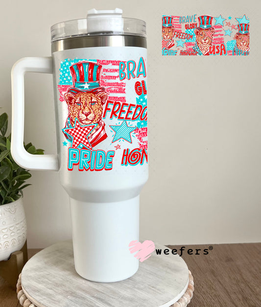 UV DTF Cup Wrap – Freedom USA 40oz Tumbler Cup Wrap Weefers