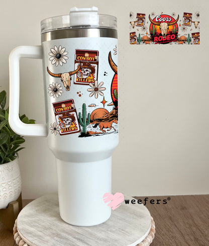 UV DTF Cup Wrap – Cowboy Killers Rodeo 40oz Tumbler Cup Wrap Weefers