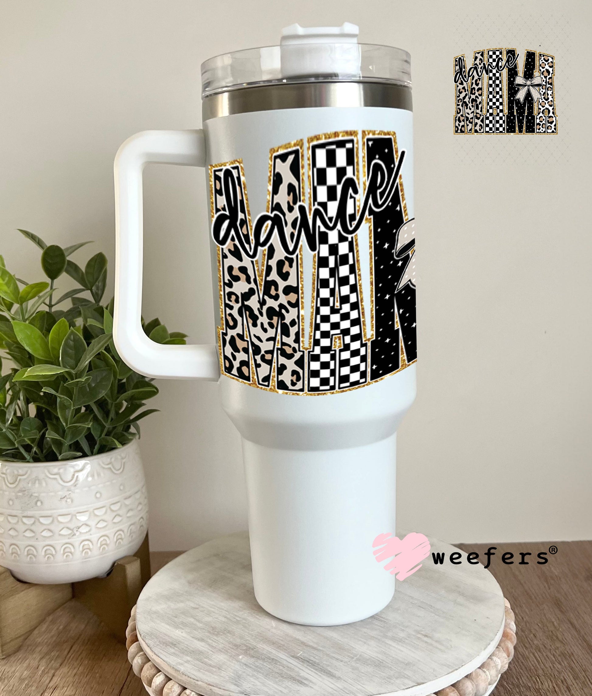 UV DTF Decal - Leopard Dance Mama 40oz Tumbler Cup Wrap Weefers