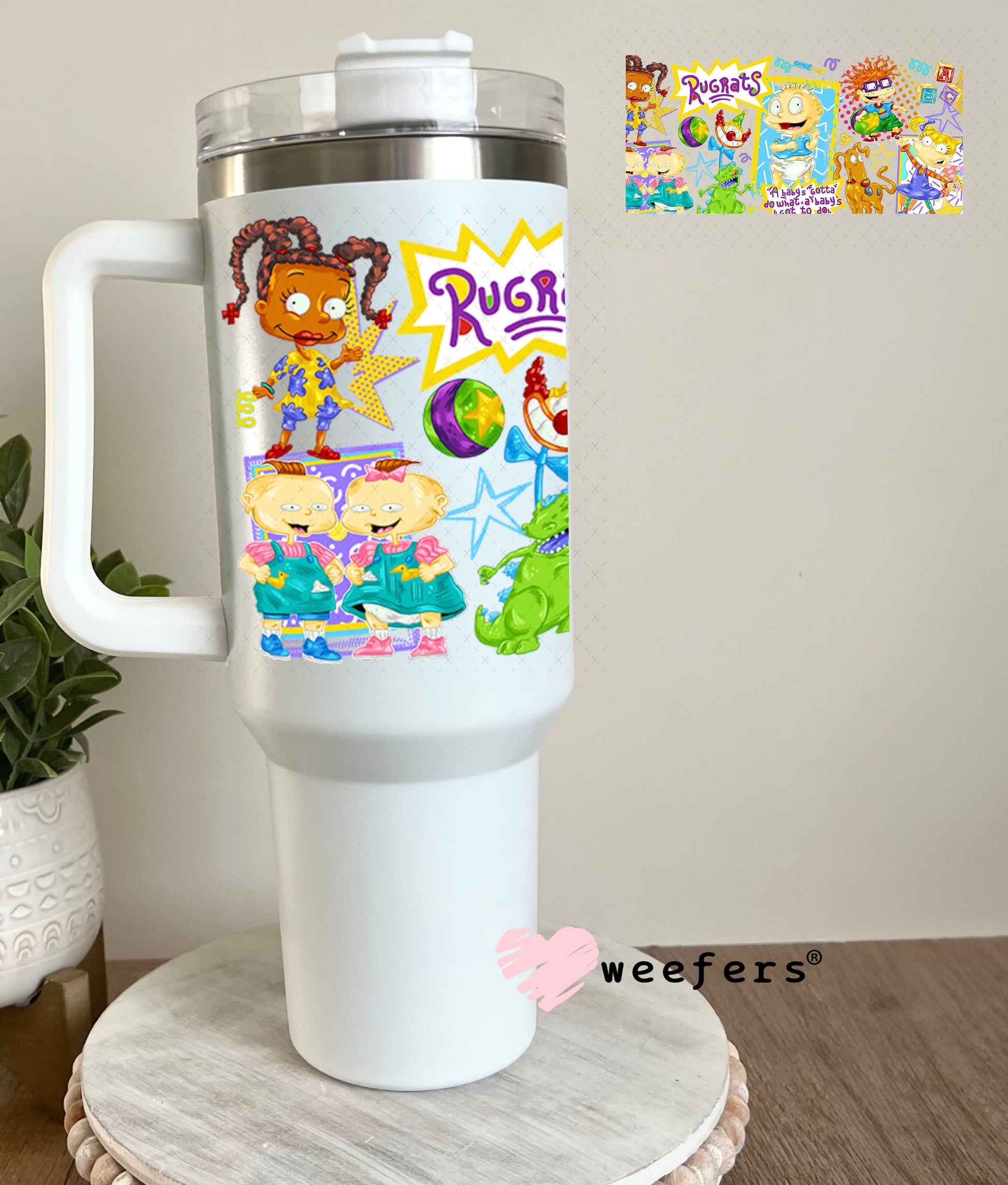 UV DTF Cup Wraps - Ruggy Rats 40oz Tumbler Cup Wrap Weefers