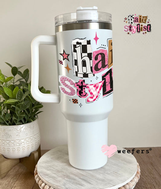 UV DTF Decal - Hair Stylist 40oz Tumbler Cup Wrap Weefers