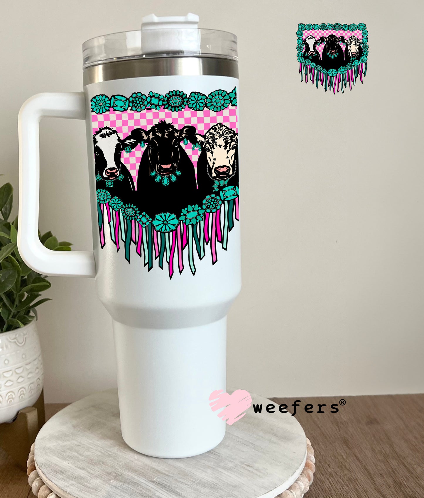 Fringe Cow Friends Western UV DTF Decal - Weefers