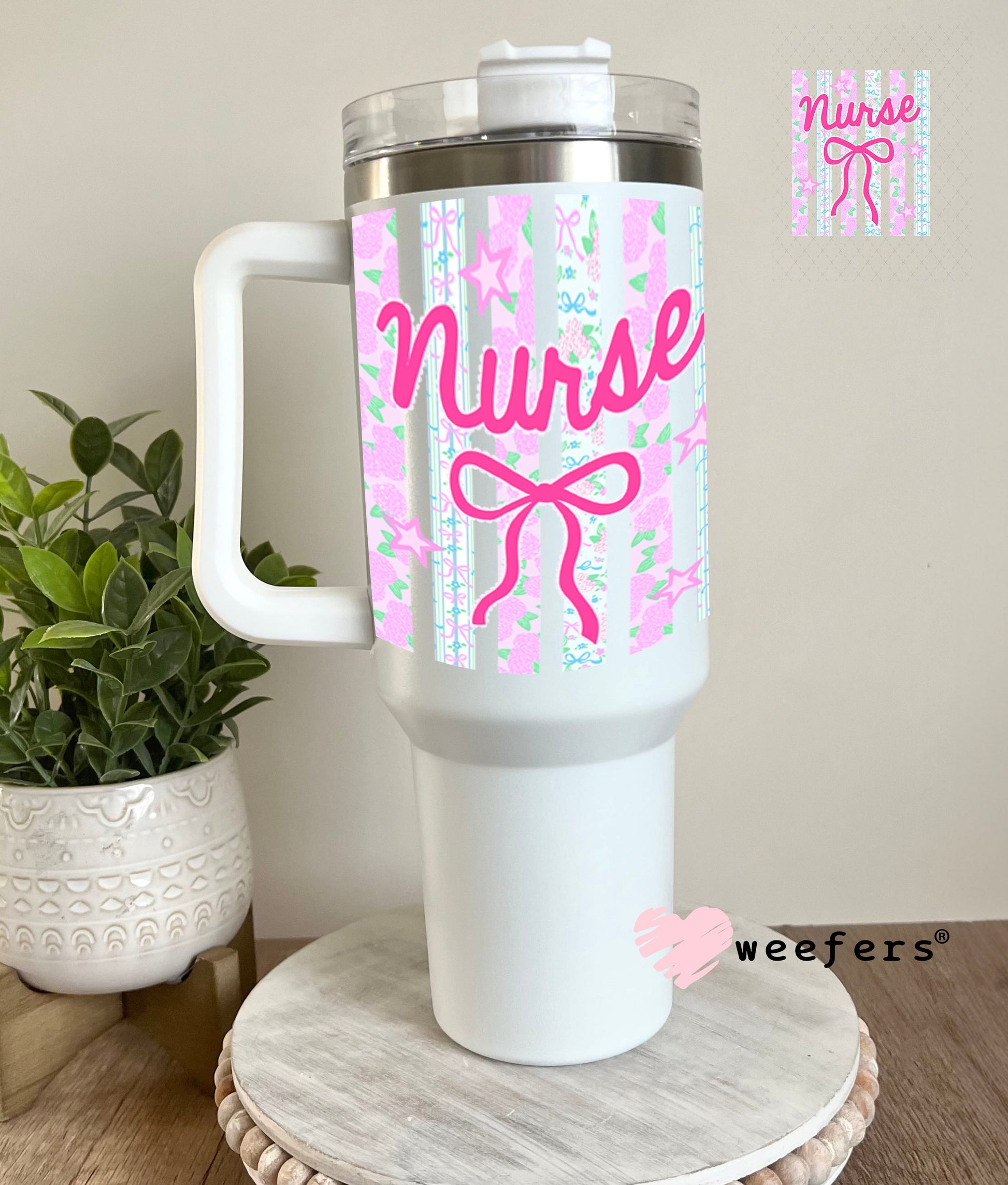 UV DTF Decal - Nurse Coquette 40oz Tumbler Cup Wrap Weefers