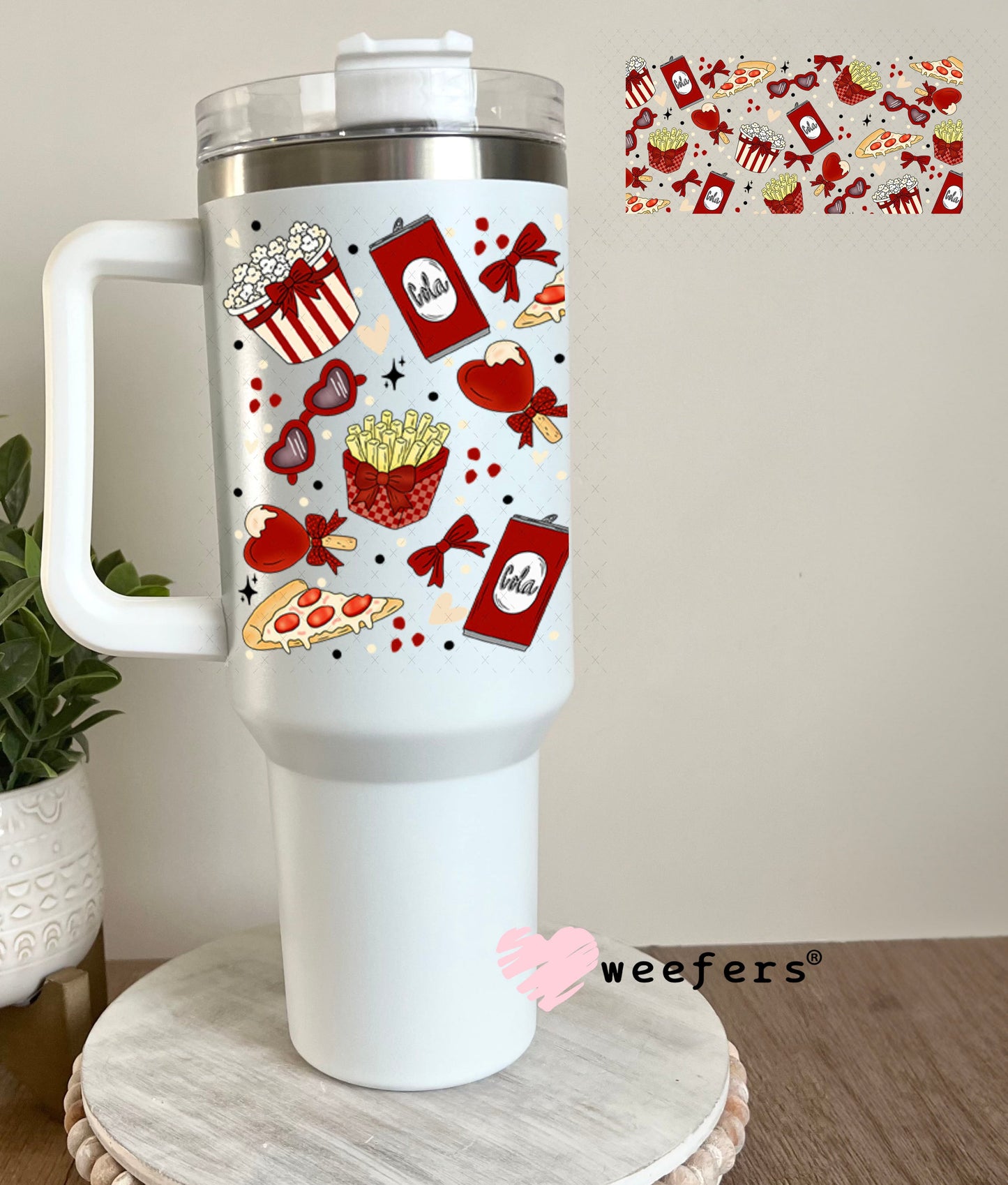 UV DTF Cup Wraps - Movie Night 40oz Tumbler Cup Wrap Weefers