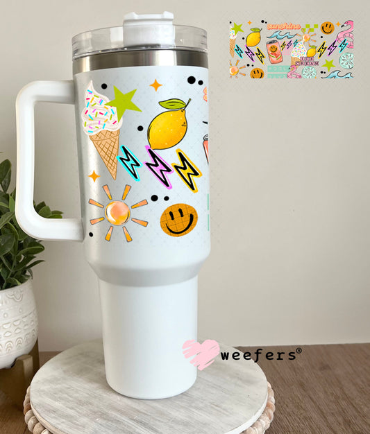 UV DTF Cup Wraps - Sunshine Ice Cream 40oz Tumbler Cup Wrap Weefers