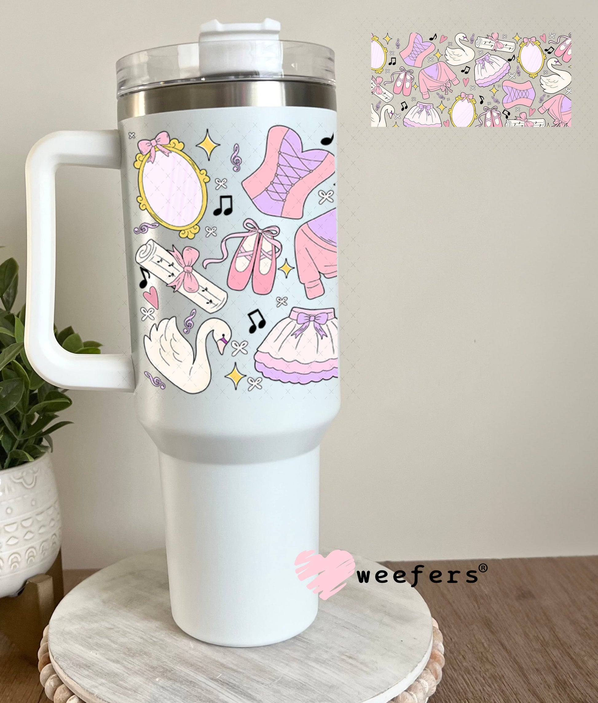 UV DTF Cup Wraps - Ballet Days 40oz Tumbler Cup Wrap Weefers