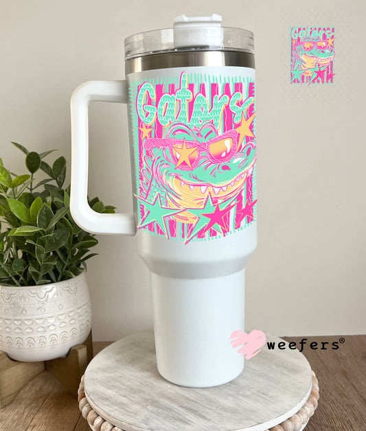 UV DTF Decal - Gators Colorful Mascot 40oz Tumbler Cup Wrap Weefers