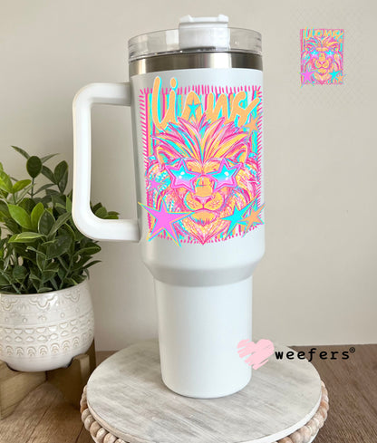 UV DTF Decal - Lions Colorful Mascot 40oz Tumbler Cup Wrap Weefers
