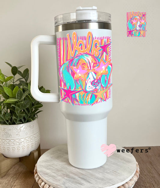 UV DTF Decal - Vols Colorful Mascot 40oz Tumbler Cup Wrap Weefers