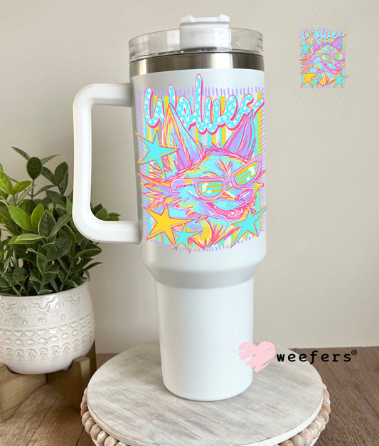 UV DTF Decal - Wolves Colorful Mascot 40oz Tumbler Cup Wrap Weefers