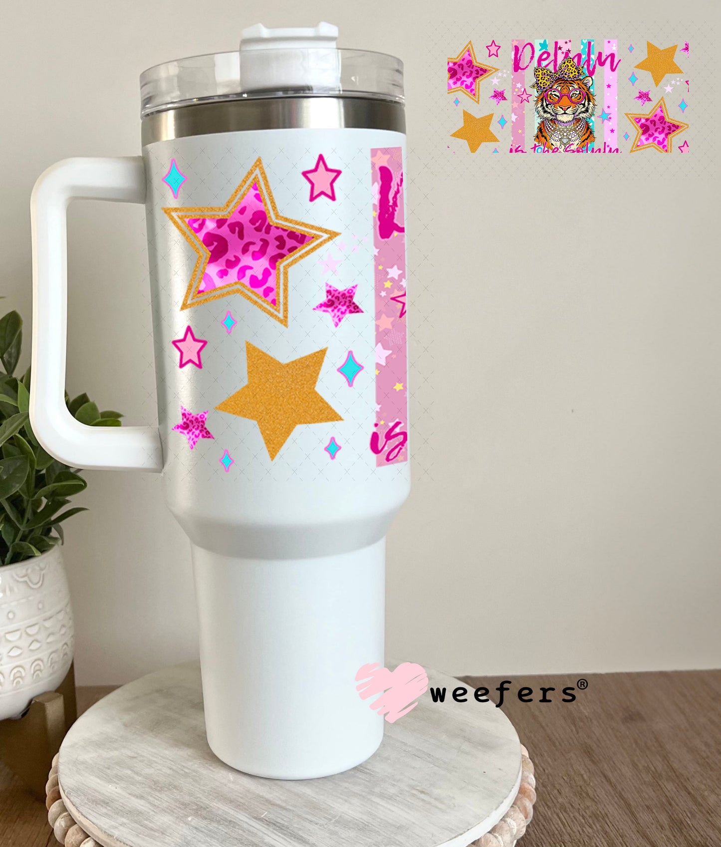 UV DTF Cup Wraps - Delulu is the Solulu - Weefers Exclusive 40oz Tumbler Cup Wrap Weefers