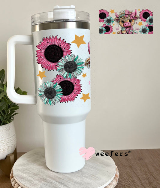 UV DTF Cup Wraps - Just a Girl Who Loves Cows- Weefers® Exclusive 40oz Tumbler Wrap Weefers