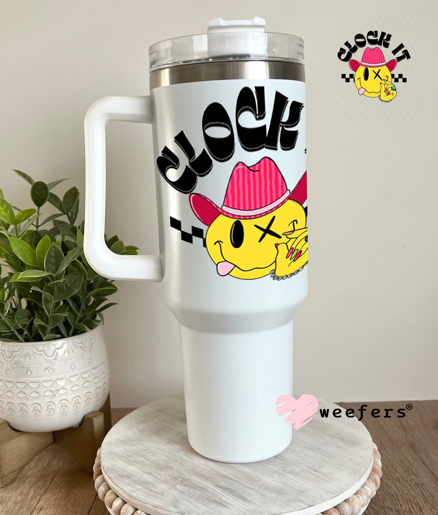 UV DTF Decal - Clock It 40oz Tumbler Weefers