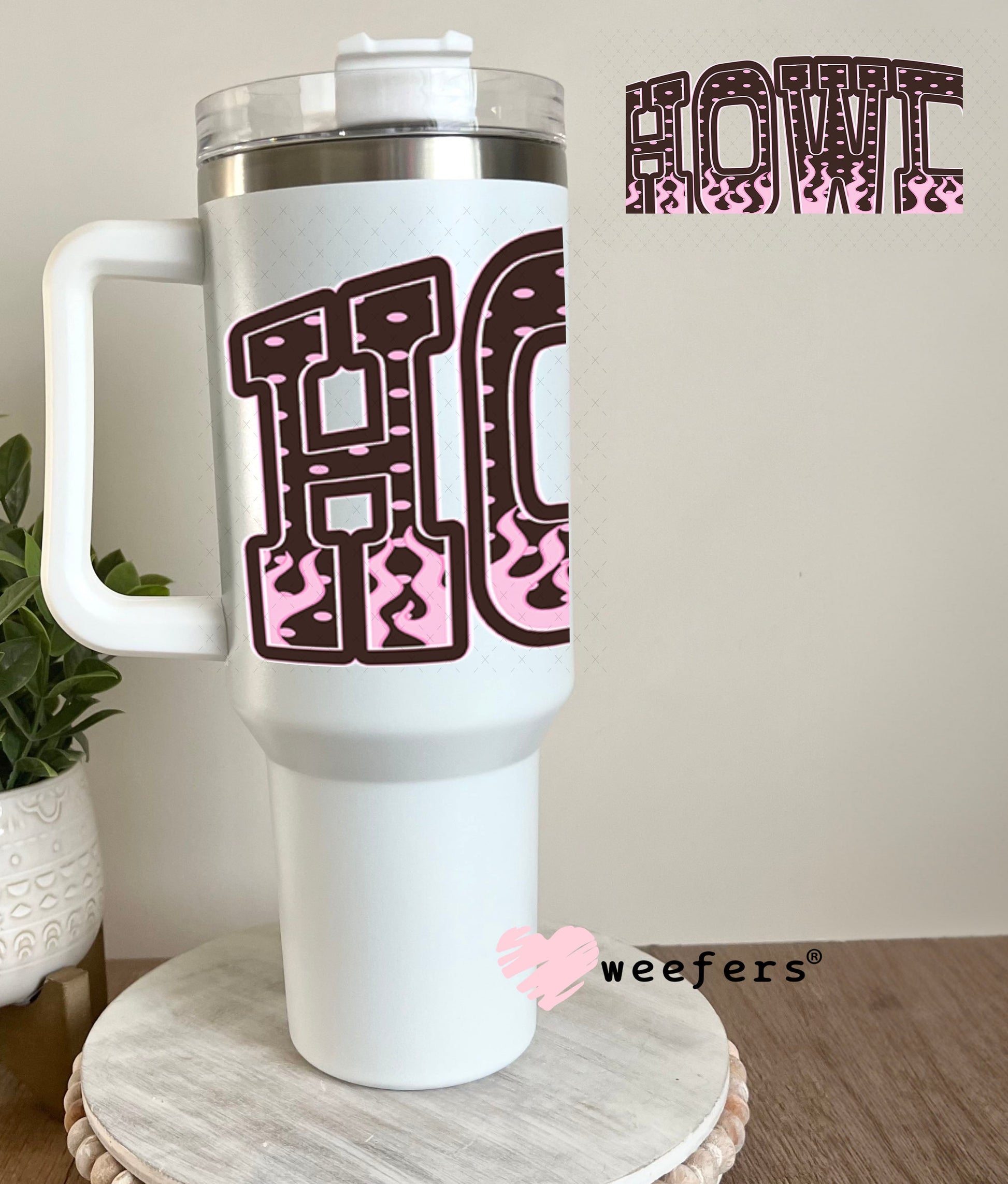 UV DTF Cup Wraps - Howdy Pink 40oz Tumbler Weefers