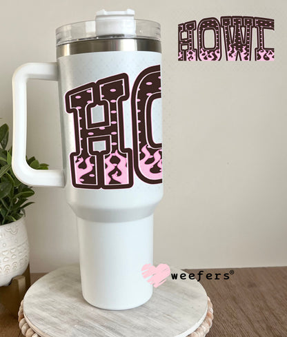 UV DTF Cup Wraps - Howdy Pink 40oz Tumbler Weefers