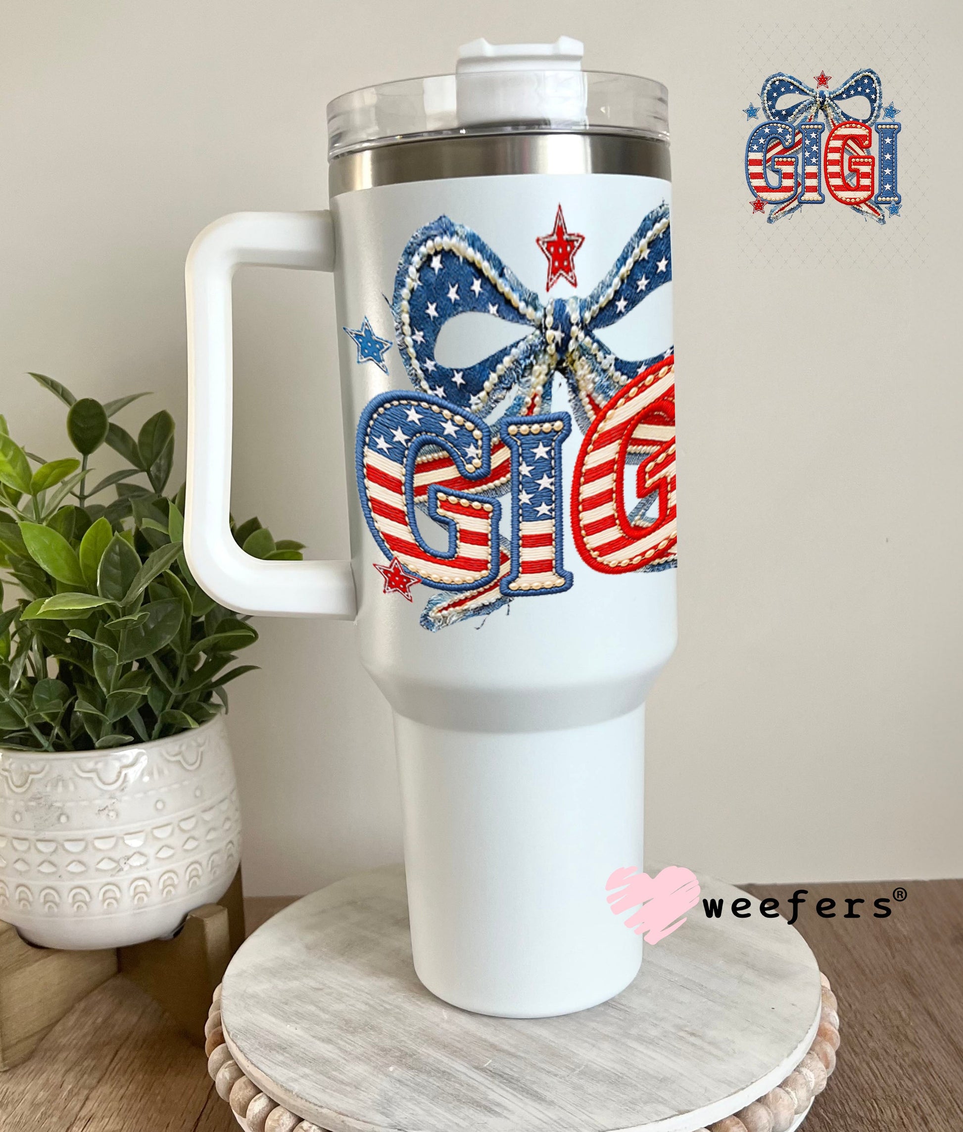 UV DTF Decal - Gigi USA 40oz Tumbler Weefers