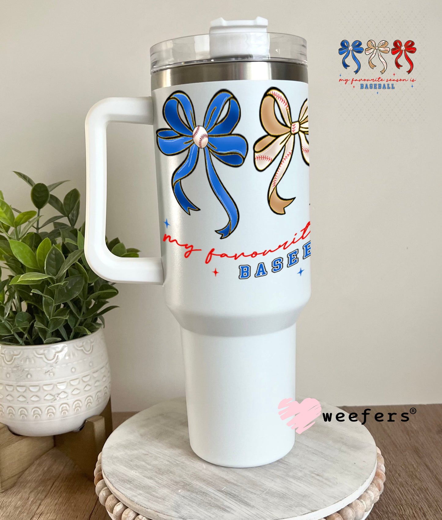 UV DTF Decal - My Favorite Season is Baseball 40oz Tumbler Weefers