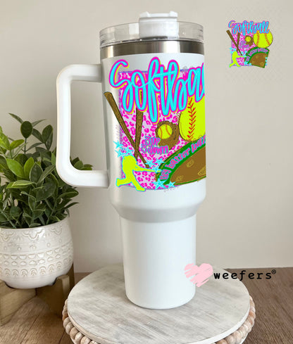UV DTF Decal - Softball 3 Up 3 Down 40oz Tumbler Weefers